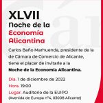XLVII Noche de la economía Alicantina – Invitación